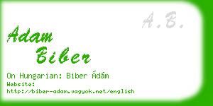 adam biber business card